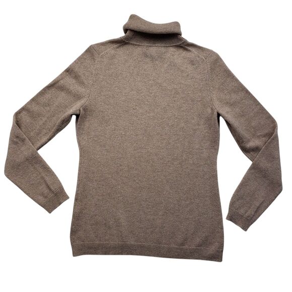 Charter Club Luxury Cashmere Sweater Womens Small Tan Knit Roll Turtle Neck - Picture 8 of 10